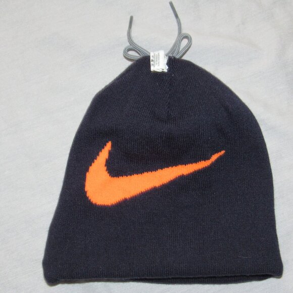 Nike Cross Nationals Hat Beanie Blue Pom Pom Swoosh Run Running Reversible - Picture 4 of 5